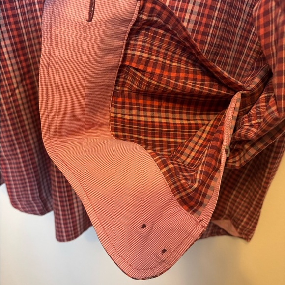 Tommy Bahama Lazlo Lux Stripe Shirt Red Plaid Men's XLTG - Picture 7 of 12